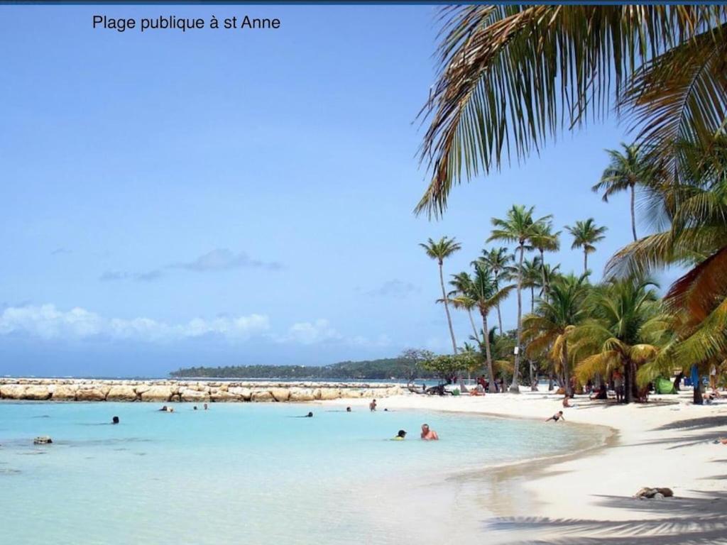 Studio Village Vacances,Vue Mer, Plage A 30M ,Wifi A Sainte Anne Exterior foto